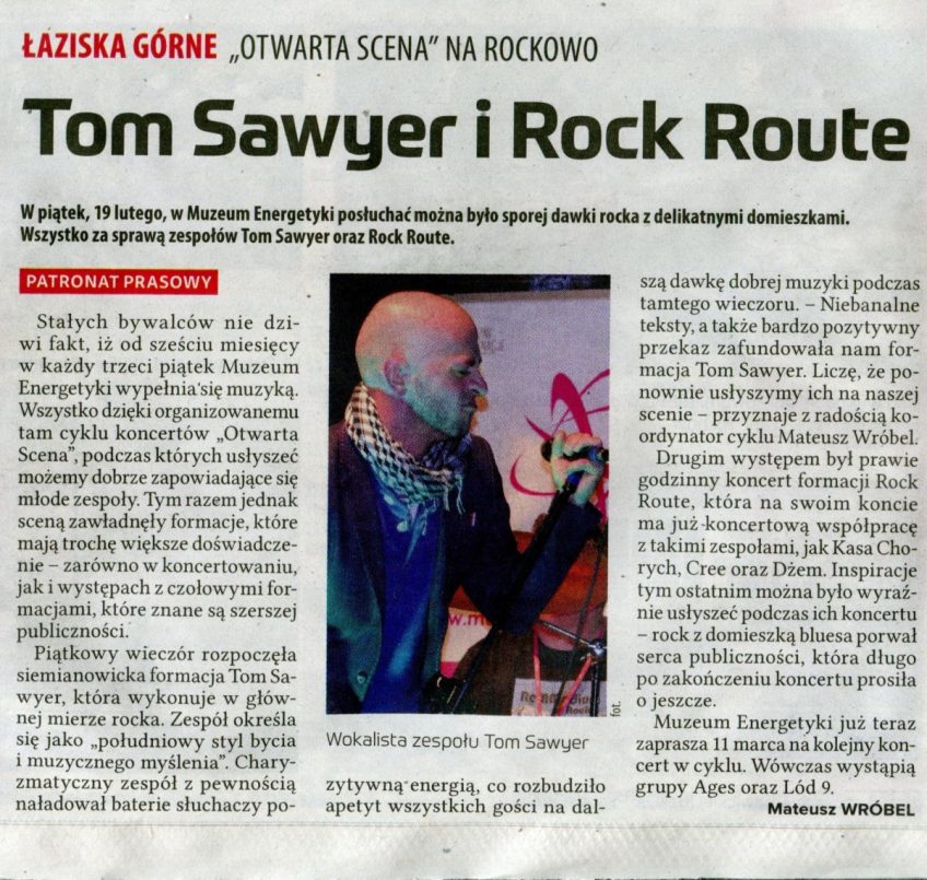 Tom Sawer i Rock Route